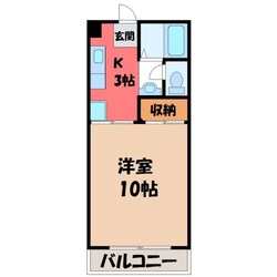 宇都宮駅 バス20分  問屋町下車：停歩4分 1階の物件間取画像